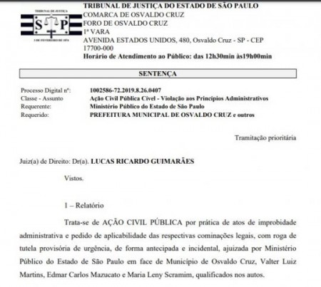 Valtinho, Mazucato e Leny Scramim são condenados por improbidade administrativa