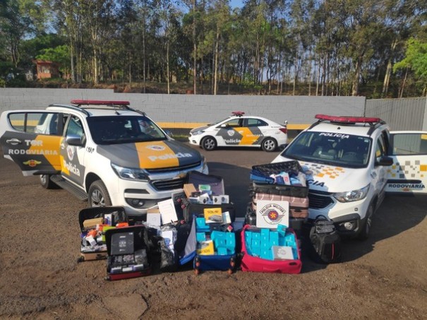 Fiscaliza��o apreende produtos do Paraguai transportados em �nibus interestaduais abordados em Presidente Prudente