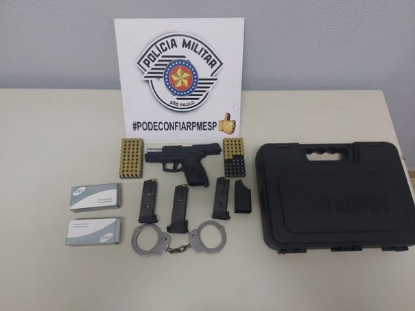 Arma de fogo e muni��es s�o apreendidas ap�s briga entre dois homens em Presidente Prudente