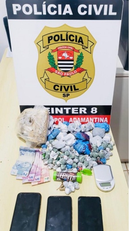Polícia Civil de Adamantina realiza ação de combate ao tráfico de drogas e cumprimento de mandados de prisão