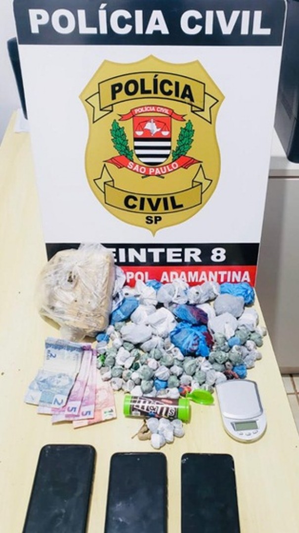 Pol�cia Civil de Adamantina realiza a��o de combate ao tr�fico de drogas e cumprimento de mandados de pris�o