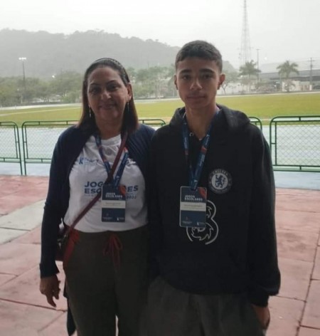Aluno de Sagres tem a 7ª melhor marca no salto em distância na Final Estadual dos Jogos Escolares 2022