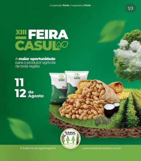 Feira Anual da Cooperativa Casul acontece nos dias 11 e 12 de agosto