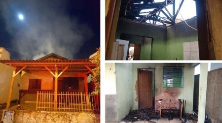 Incêndio atinge residência no centro de Bastos