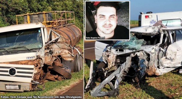 Acidente entre carro e caminh�o deixa motorista morto e caminhoneiro ferido em rodovia