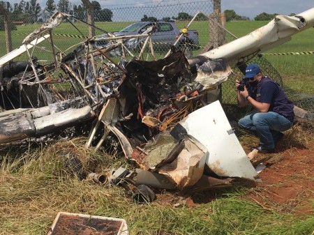 Peritos iniciam investigação no Aeroporto Estadual de Dracena após queda de avião agrícola