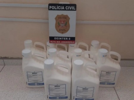 Avaliados em R$ 120 mil, herbicidas são recuperados pela Polícia Civil em Flórida Paulista
