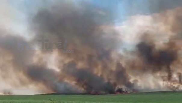 Inc�ndio em vegeta��o mobiliza Corpo de Bombeiros de Tup�, prefeituras e empresas da regi�o