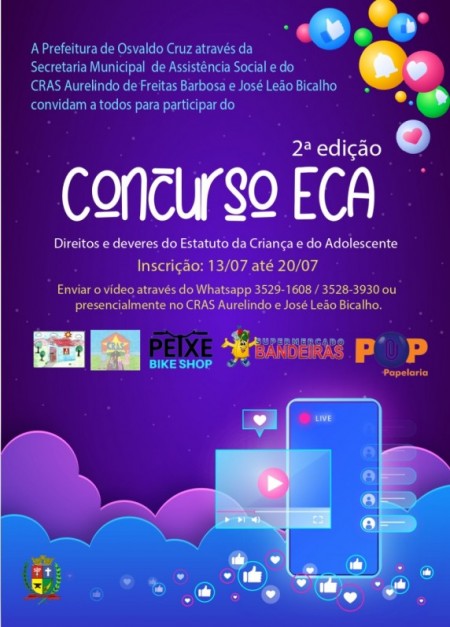 Prefeitura de Osvaldo Cruz realiza 2° edição do Concurso ECA