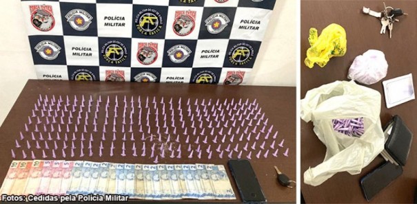 PM de Tup detm indivduo natural de Parapu e apreende 262 pinos com droga