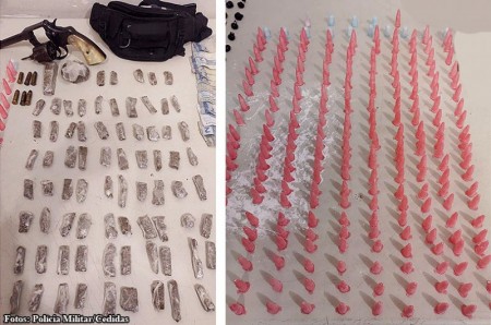 PM faz prisão por porte ilegal de arma de fogo e tráfico de drogas na região 