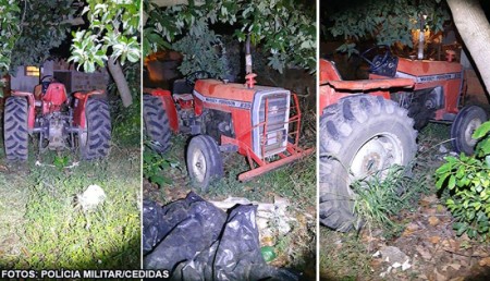 Polícia Militar recupera em garça trator furtado em fazenda de Gália