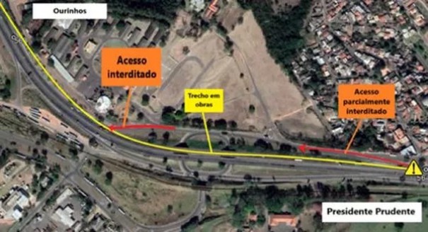 Serviços de manutenção na Rodovia Raposo Tavares causam interdições no trecho de Presidente Prudente