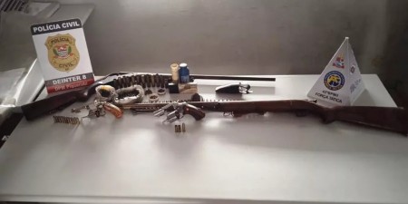 Operação Sentinela prende três pessoas em flagrante e apreende armas e munições usadas em caça ilegal em Piquerobi