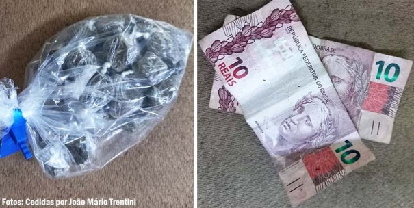 Polcia Militar de Bastos prende indivduo e apreende 21 pores de maconha e dinheiro