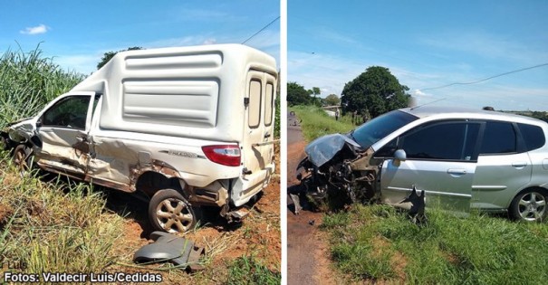 Coliso entre veculos  registrada na vicinal que liga Bastos e Iacri