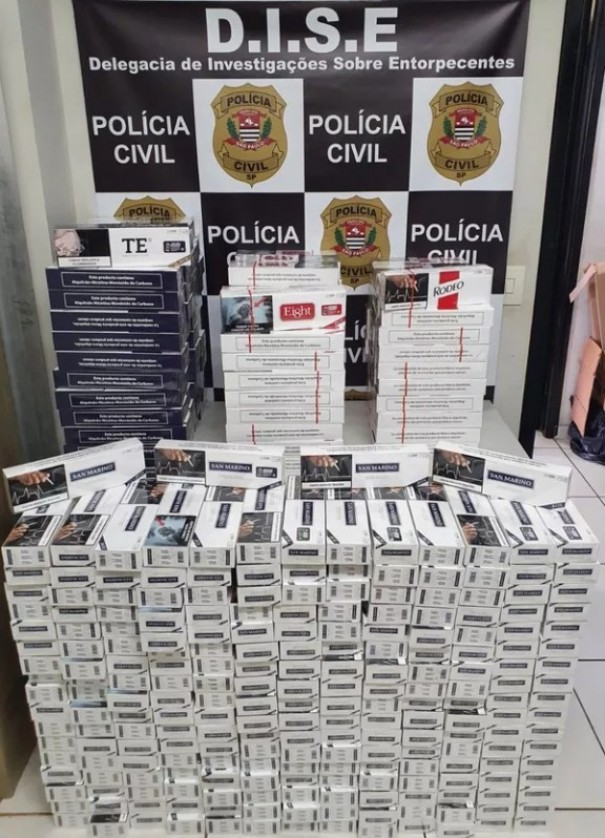 Mais de 8 mil maos de cigarros de origem estrangeira so apreendidos em Presidente Prudente
