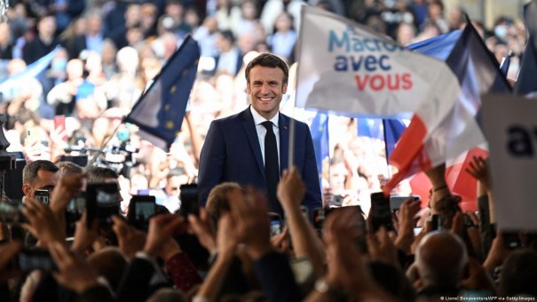 Emmanuel Macron  reeleito presidente da Frana