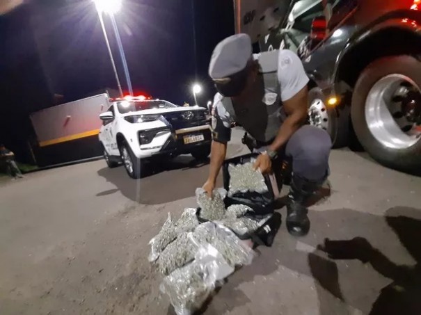 Adolescente  apreendida com pacotes de skank dentro de bagagem em nibus