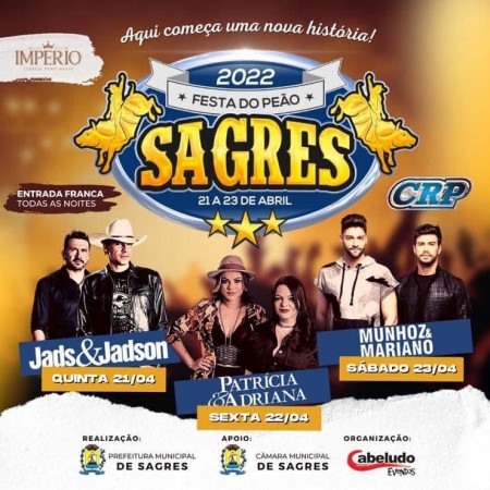 Sagres realiza Festa do Peão 2022