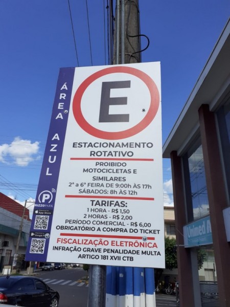 Sistema de cobrança para estacionamento Zona Azul será reativado em breve em Osvaldo Cruz