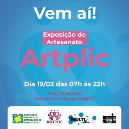 Exposição de Artesanato Artplic acontece neste final de semana em Osvaldo Cruz