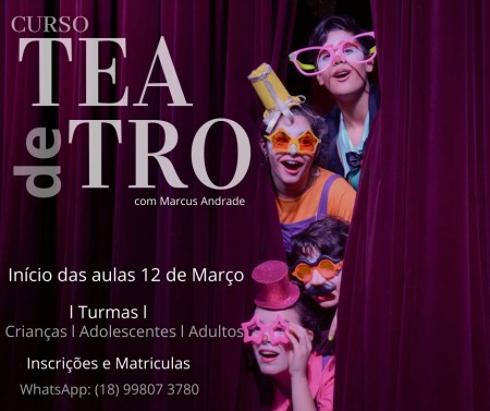 Curso de Teatro para crianças, adolescentes e adultos começa neste sábado em OC