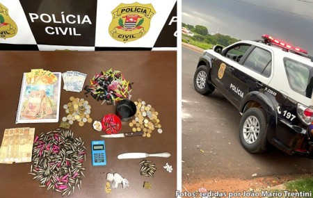 Polícia civil prende três suspeitos de tráfico de drogas em Tupã
