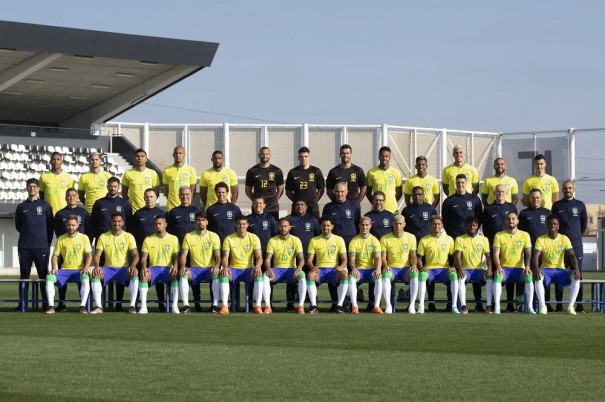 A foto oficial da Sele��o para a Copa do Mundo de 2022