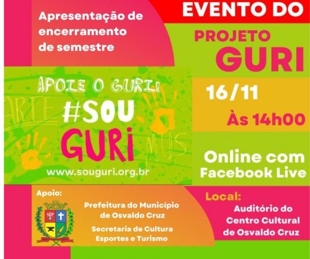 Projeto Guri de Osvaldo Cruz realiza evento de encerramento de semestre