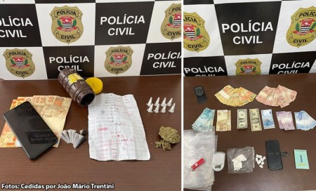 Polícia civil de Tupã prende dois suspeitos por envolvimento com o tráfico de drogas