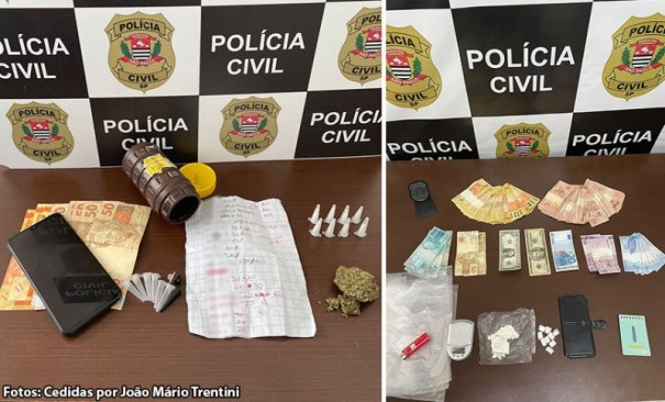 Polcia civil de Tup prende dois suspeitos por envolvimento com o trfico de drogas