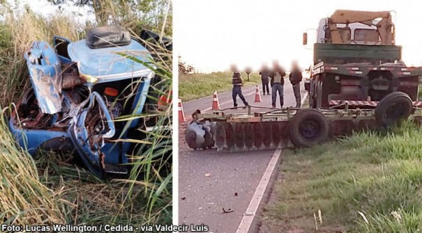 Caminhoneiro de Bastos sofre ferimentos em acidente na vicinal que liga Bastos a SP-425