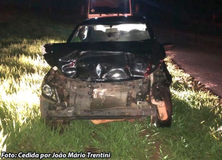 Acidente é registrado na vicinal Bastos e Iacri durante forte chuva que caiu no sábado