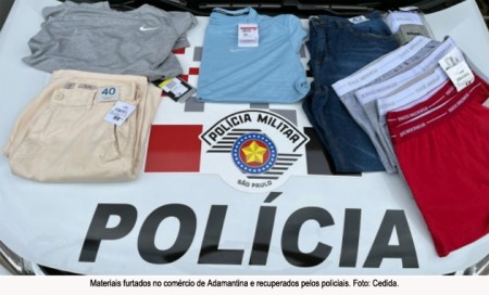 Homem furta lojas no comércio de Adamantina e acaba preso em flagrante pela Polícia Militar