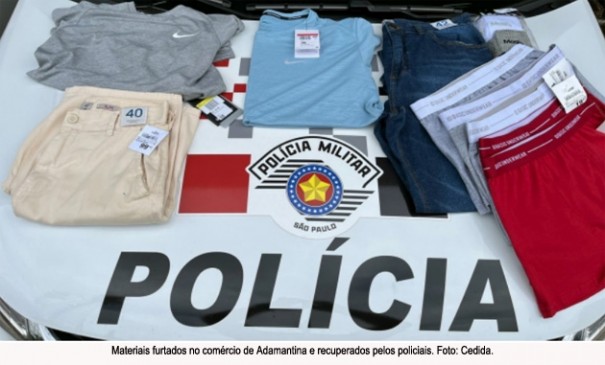 Homem furta lojas no com�rcio de Adamantina e acaba preso em flagrante pela Pol�cia Militar