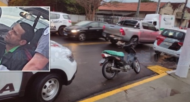 Ap�s tentativa de fuga pelo centro de Tup� homem � surpreendido com um tijolo de maconha