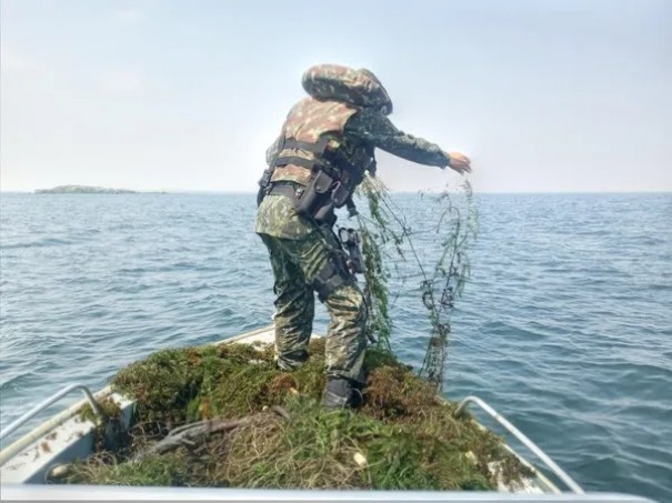 Fiscaliza��o apreende 500 metros de redes de pesca em Panorama