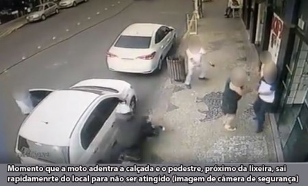 Com moto furtada, indivíduo se envolve em acidente no centro de Tupã