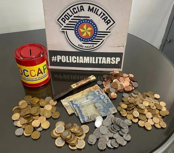 Ladr�o furta cofrinho com mais de 360 moedas doadas a grupo volunt�rio de apoio no combate ao c�ncer e acaba preso