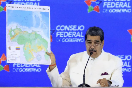 Maduro divulga 'novo mapa' da Venezuela com incorporaÃ§Ã£o de Essequibo