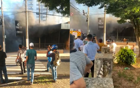 IncÃªndio atinge choperia no centro de MarÃ­lia
