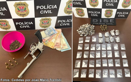 OperaÃ§Ã£o da PolÃ­cia Civil apreende maconha, dinheiro, revÃ³lver e cocaÃ­na em HerculÃ¢ndia