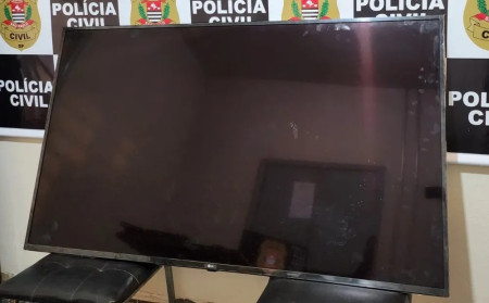 TelevisÃ£o furtada de propriedade rural em Ouro Verde Ã© recuperada pela polÃ­cia, em TrÃªs Lagoas