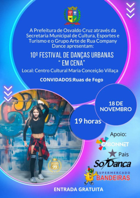 Grupo Arte de Rua Company Dance apresenta Festival das Oficinas de DanÃ§as Urbanas