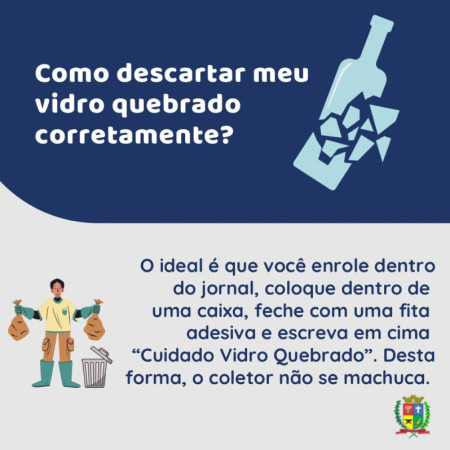 Vidro em lixo fere um dos coletores em Osvaldo Cruz