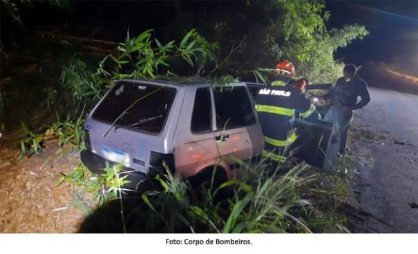 Duas pessoas ficaram feridas em acidente na vicinal que liga Bastos a Iacri