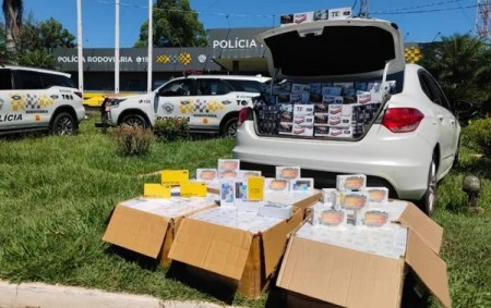 Homem é preso com 2,5 mil maços de cigarros contrabandeados em rodovia de Santópolis do Aguapeí