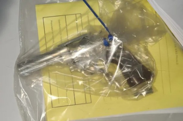 Sogra tenta esconder arma supostamente utilizada por genro �para ajud�-lo� e os dois acabam presos em flagrante