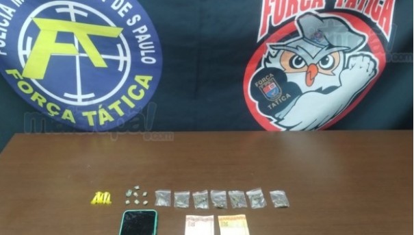  For�a T�tica apreende menor por envolvimento com o tr�fico no Jamil Dualibi